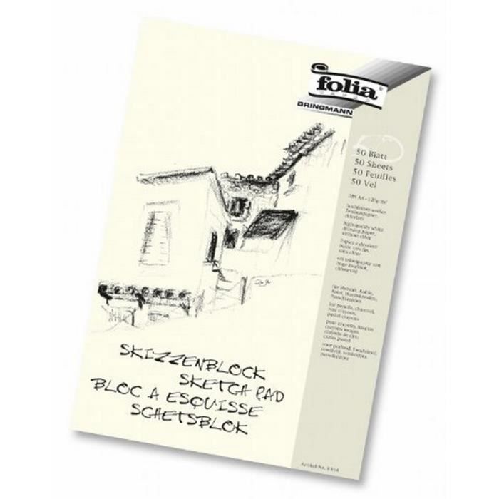 Bloc de 50 feuilles à esquisse A3 120 g/m²