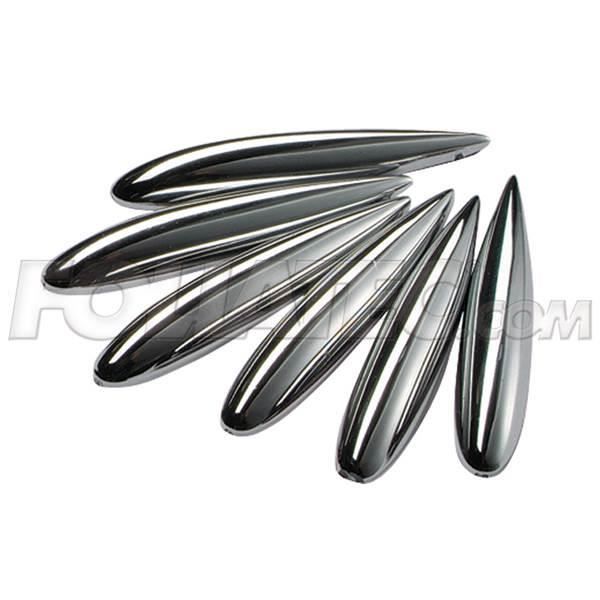 Ailerons aéro - chrome FOLIATEC, 12 pièces, chrome