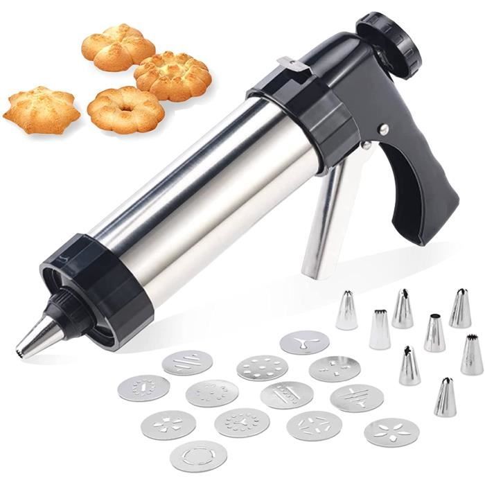 Ustensile A Patisserie - Limics24 - Churros Appareil Seringue Inox Professionnelle Presse Biscuit Pistolet 13 Disques