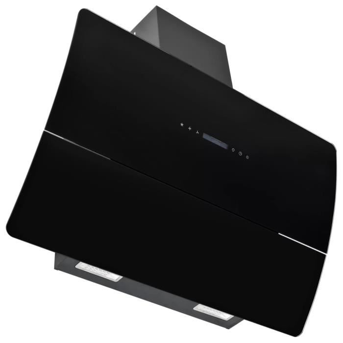 Hotte murale Hotte aspirante 90 x 37 x 83 cmcuisine Hotte décorative moderne Acier inoxydable 756 m³ - h 90 cm Noir