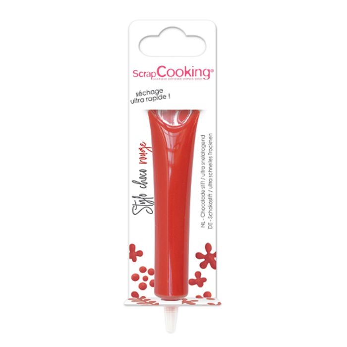 Stylo goût chocolat rouge 25g - Scrapcooking Rouge