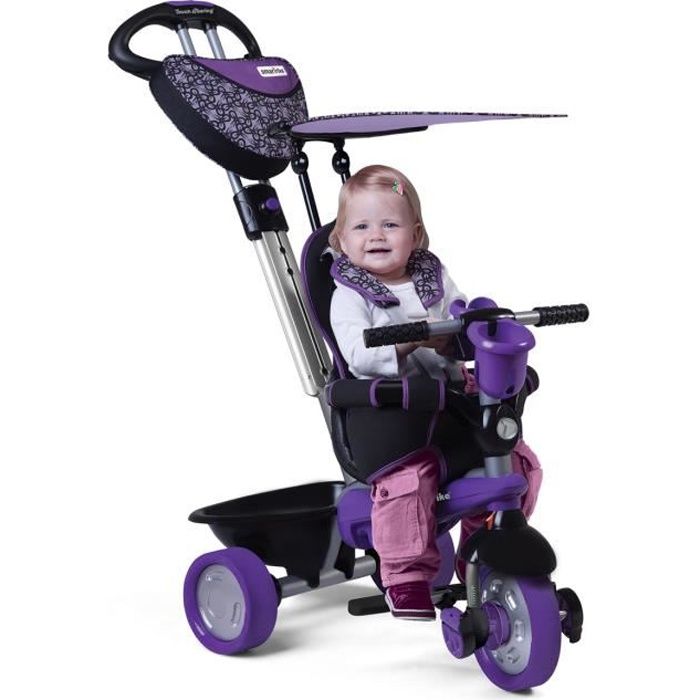 smarTrike Dream 4-en-1 bébé tricycle évolutif smart trike pour enfant 15+ Mois - noir et violet