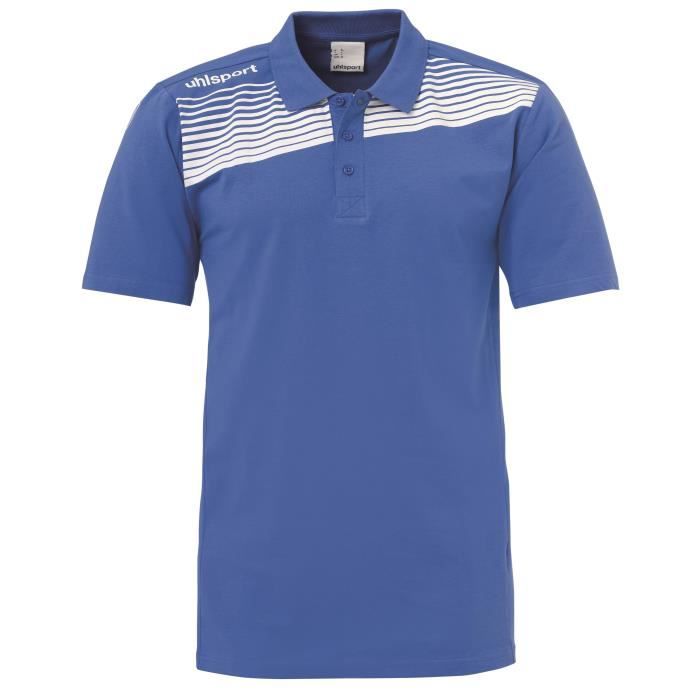 Polo junior Uhlsport Liga 2.0 - bleu azur-blanc - 14 ans
