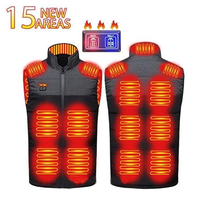 Mincoo Veste Chauffante Homme Électrique USB – Chaleur Rapide 5 Zones, Imperméable Et Légère Pour Hiver
