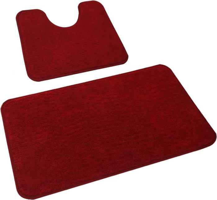 Brandsseller Set di 2 Tappetini da Bagno Alfombrilla de Baño ca. 50 x 80 cm Alfombrilla de WC ca. 45 x 50 cm antiscivolo lavabile - Verde