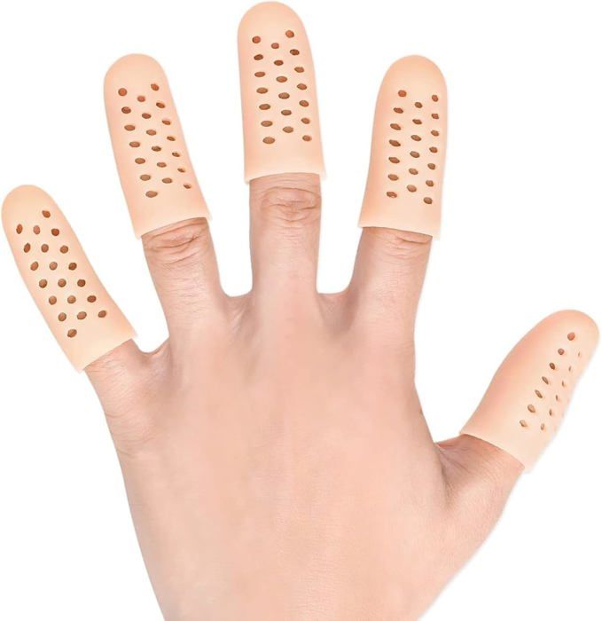 Lot De 16 Protège-doigts En Gel Aérés – Réutilisables, Ajustables, Pour Sport Et Bricolage