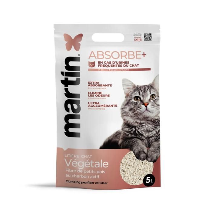 Litière pour chat Martin Sellier Absorbe Char Agglo - blanc Litière pour chat Martin Sellier Absorbe Char Agglo - blanc