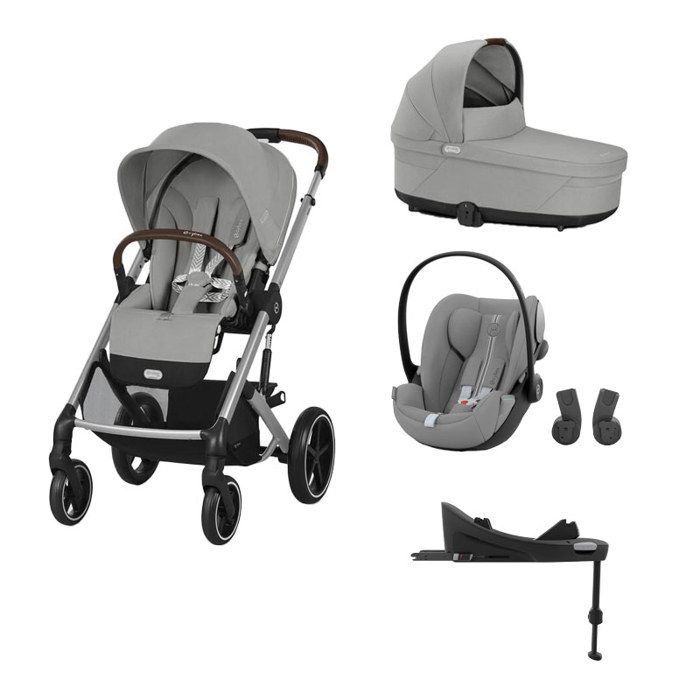 CYBEX - Poussette Trio Balios S Lux + Cloud G3 Plus + Nacelle S Lux + Base G3 Set M Stone Grey