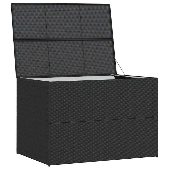Promotion mars * COFFRE DE JARDIN - YUNYAN - Boîte de rangement de jardin - MEUBLE JARDIN - noir 150x100x100cm résine tressée _698