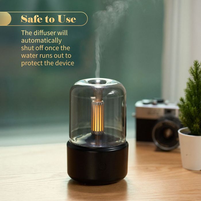 SALALIS lampe au kérosène Diffuseur darômes de style chandelle humidificateur à brume de 120 electromenager humidificateur Noir