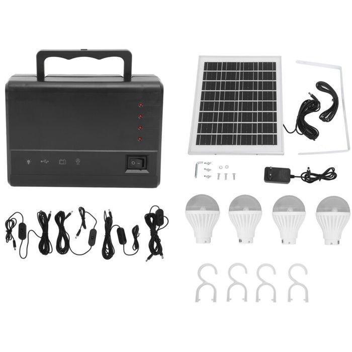 Centrale électrique portable 5000mAh Générateur solaire extérieur avec 3 options de chargement Prise UE 100-240V Compacte