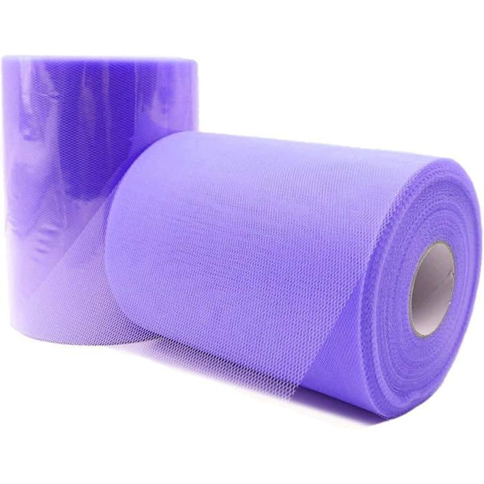 15cm X 100 Yards Violet Tulle Bobine de Rouleau de Tissu pour Tulle de Fête Jupe de Table Robe Tutu Décorations de Voiture de TULLE