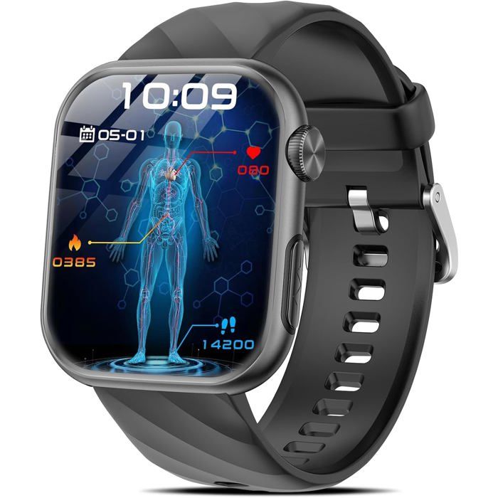 Montre Connectée Avec ECG HRV IMC Tensiomètre Suivi Fatigue Sommeil Fréquence Cardiaque SpO2 Podomètre Fitness Sports Montre Connectée Avec ECG HRV IMC Tensiomètre Suivi Fatigue Sommeil Fréquence Cardiaque SpO2 Podomètre Fitness Sports