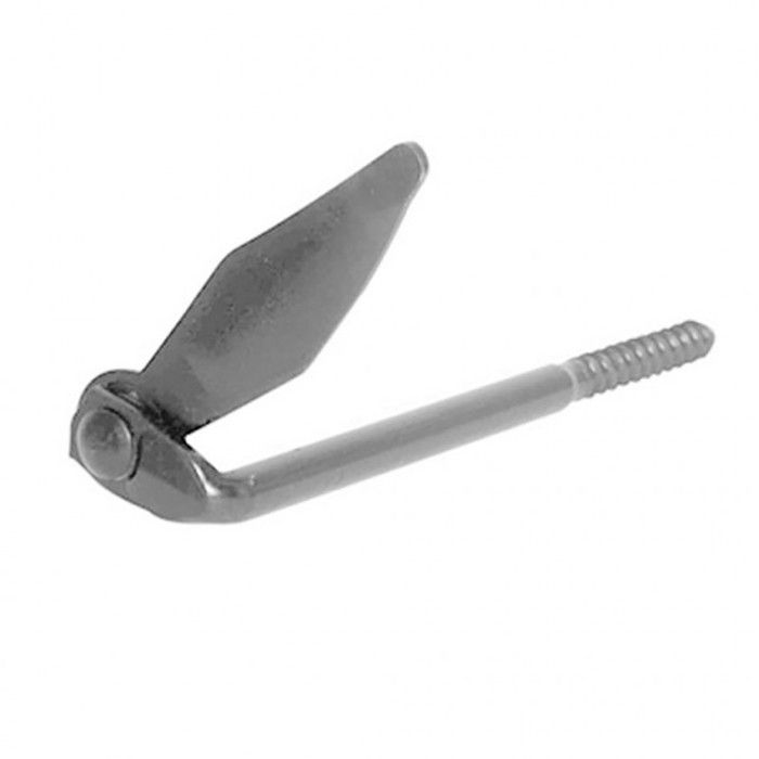 AFBAT Arrêt tourniquet à visser - L135 mm - Zingué blanc