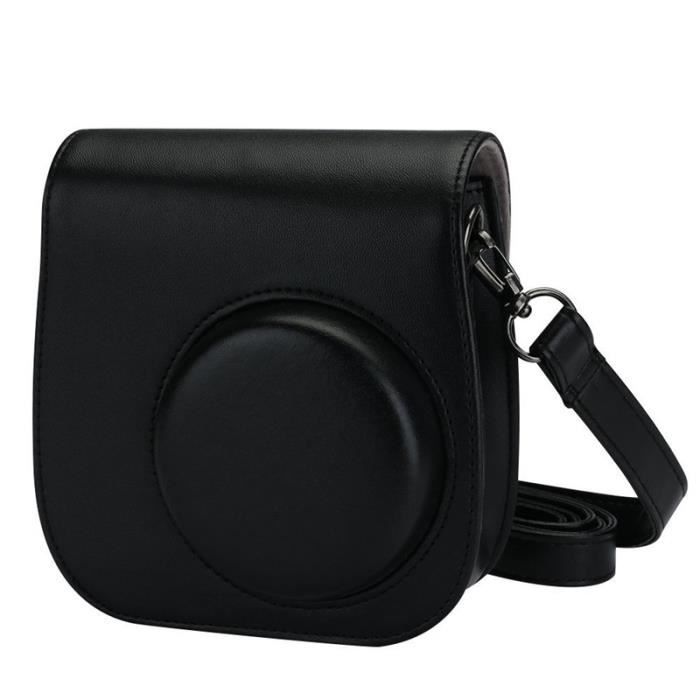 Noir Pochette en cuir pour appareil Photo Polaroid housse de