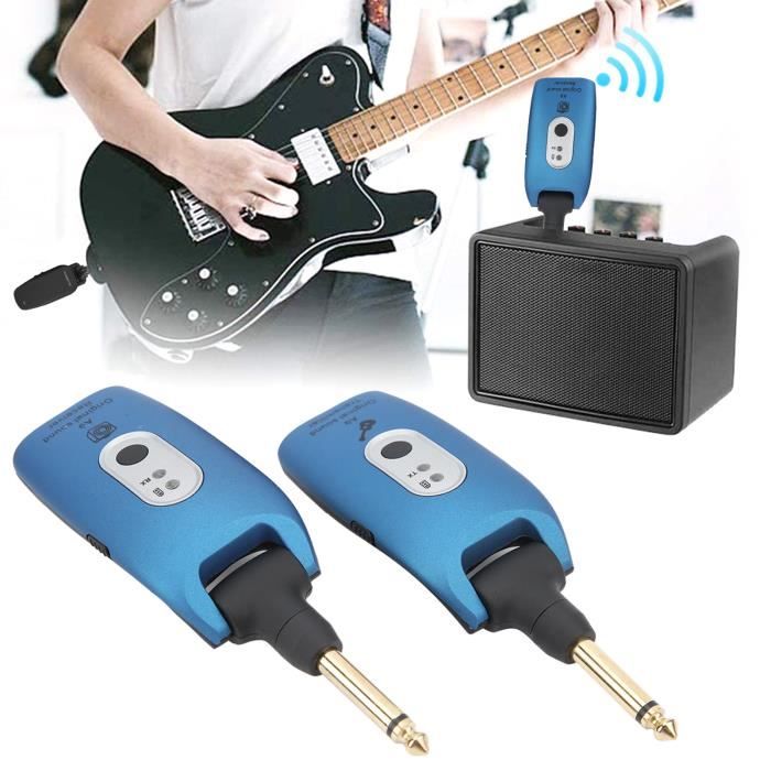 Système émetteur/récepteur Sans Fil Pour Guitare - Portée 40m, Faible Latence, Boîtier Chargeur