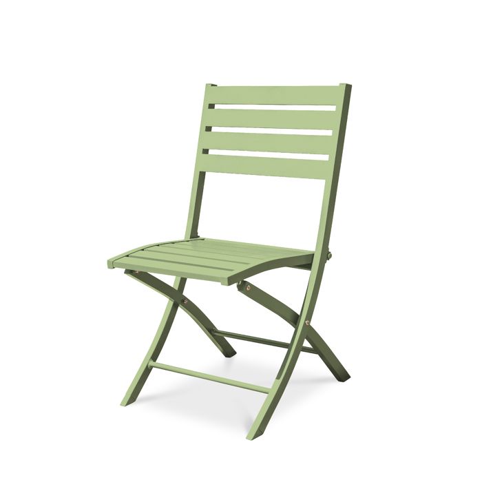 Chaise de jardin pliante en aluminium - Vert lagune - MARIUS Chaise de jardin pliante en aluminium - Vert lagune - MARIUS