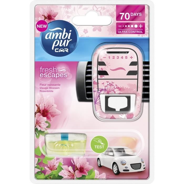 AMBI PUR Désodorisant Auto Parfum Fleur Naissante - Cdiscount Auto