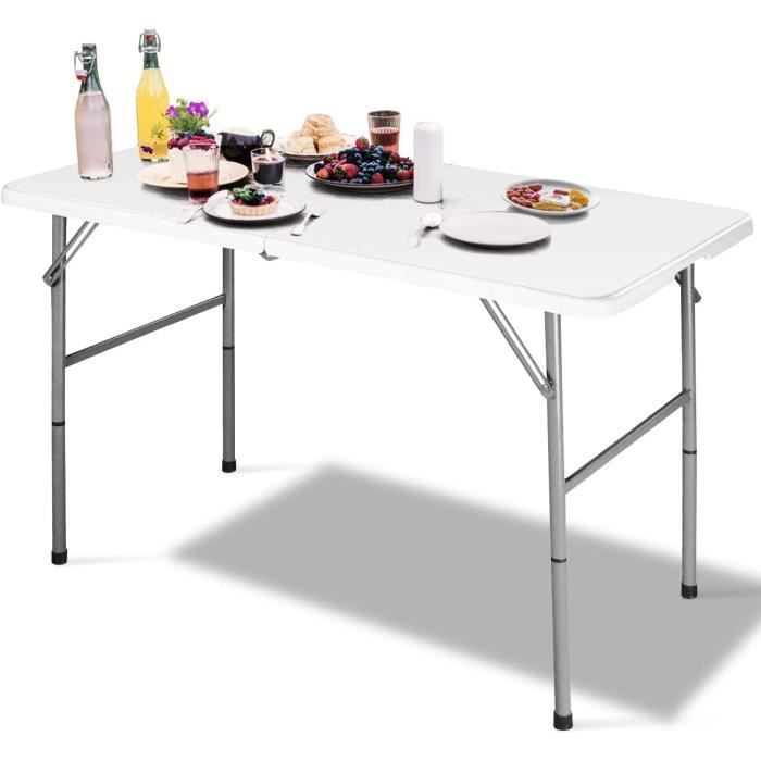 Table pliante d/'appoint Terrasse Camping Table pliante Vert Blanc Noir