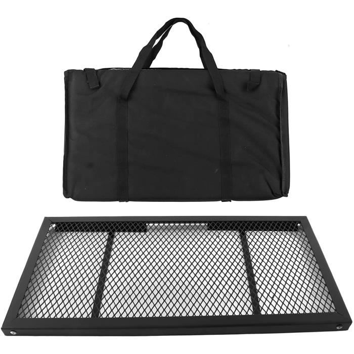 Barbecue Charbon De Bois Grille De Feu De Camp Portable VEVOR - 57x28.5x23 Cm, Pliable, En Acier Avec Sac De Transport Pour BBQ, Camping, Pique-nique