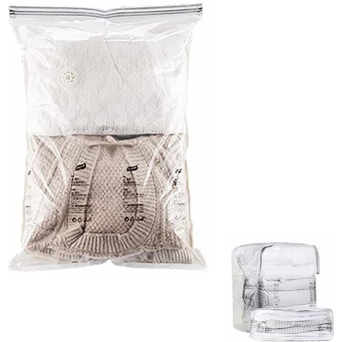 20 Sacs De Rangement Voyage Transparent DERAYEE - Zip Réutilisable Vêtements Chaussures