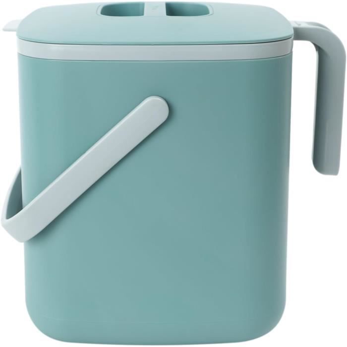 Perfnique Bac à Compost de Cuisine, bac à Compost de comptoir de 5 litres avec Couvercle, Seau à