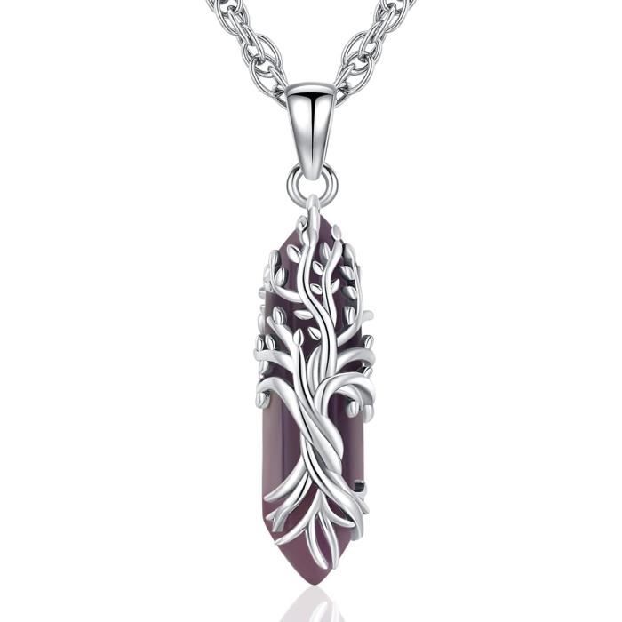 Collier 7 Chakras En Acier Inoxydable - Pendentif Guérison Spirituelle - Pour Méditation, Yoga