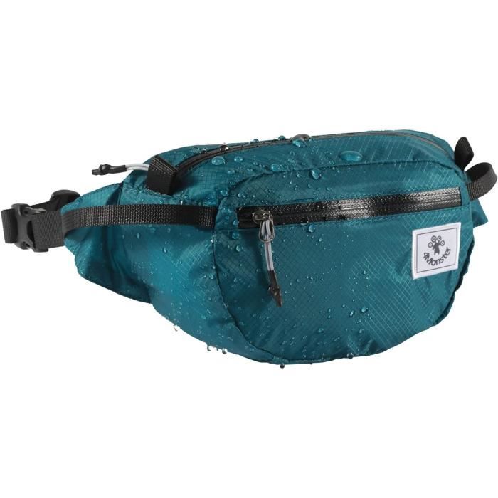 Grand Sac Banane Imperméable Noir Pour Homme Et Femme Avec Sangle Réglable - Sac Banane Léger De Qualité Supérieure Pour Gym, Fitness, Entraînement, Voyage, Travail, Sac Banane Noir, Large