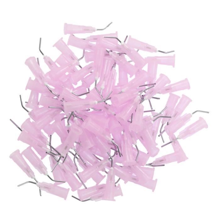 100pcs Resine Dent Bent Bent Aiguilles Pointe Aiguilles Jetables Composites Dentaires Outil De Nettoyage Dentaire 18g 1 2 Mm Rose Achat Vente Aiguille De Tatouage Aiguille Coudee Dentaire Cdiscount