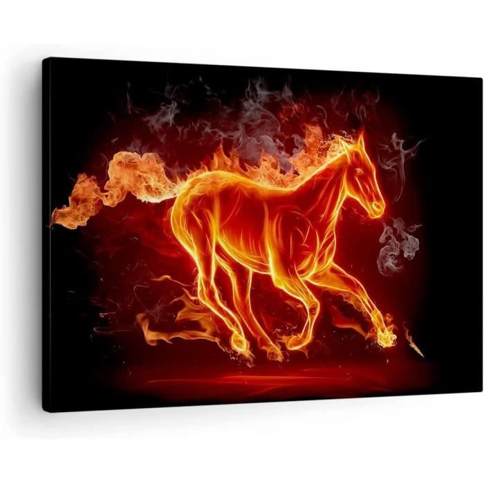 Poster Toile Flammes De Pompiers 30x45 Cm - Décoration Murale Bureau Ou Maison - 5