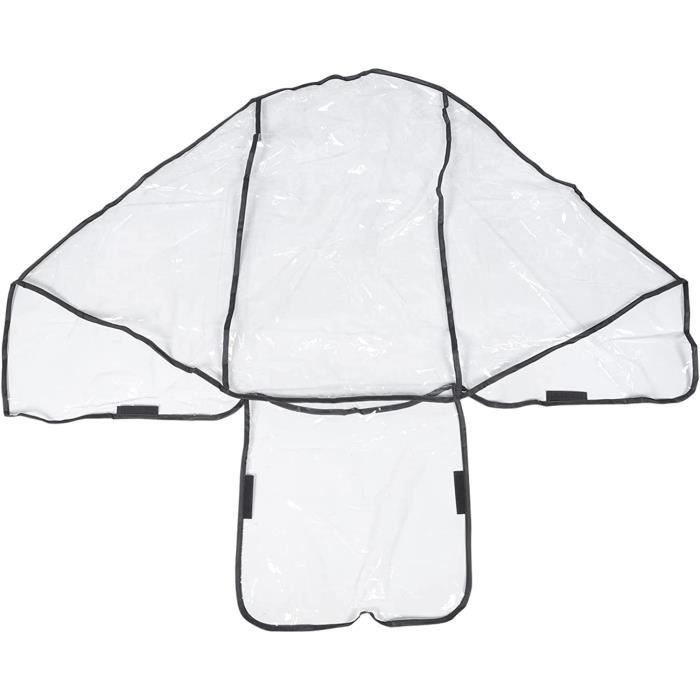 Couvercle De Pluie Pour Poussette Double - Transparent, Imperméable, Avec Fermeture éclair, Taille Universelle - 5