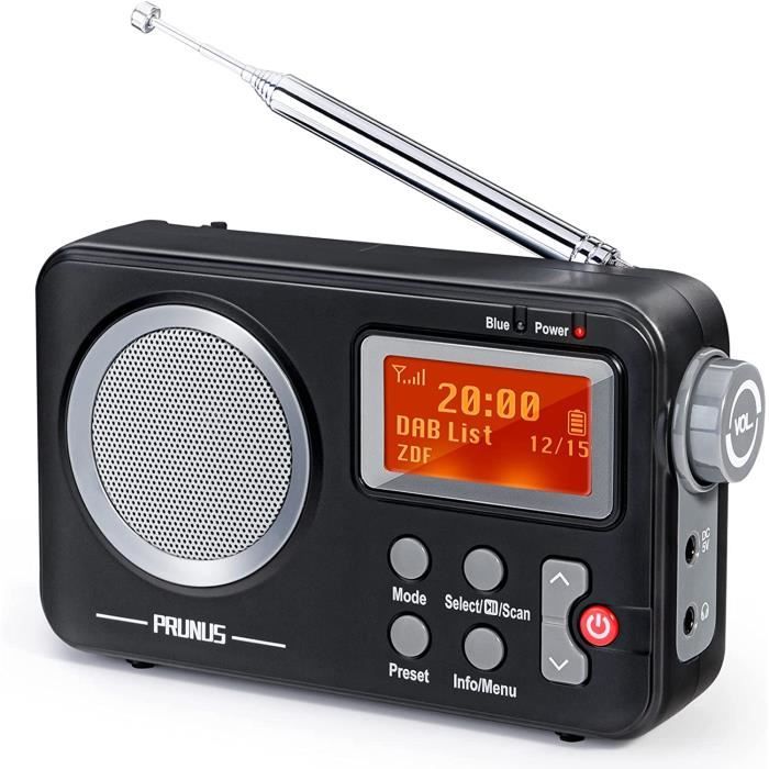 LIWI-PRUNUS J-409 Poste Radio Portable FM-Dab RDS, Petite Radio
