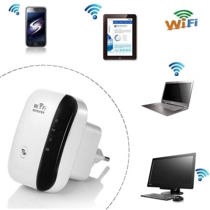 Amplificateur WiFi Repeteur Booster de signal sans fil WiFi extender 300M  WLAN 802.11n/g/b - Cdiscount Informatique