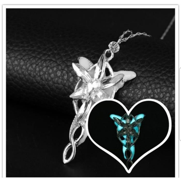 COLLIER ARWEN PHOSPHORESCENT, LE SEIGNEUR DES ANNEAUX REPLIQUE, COLLIER FEE Achat / Vente