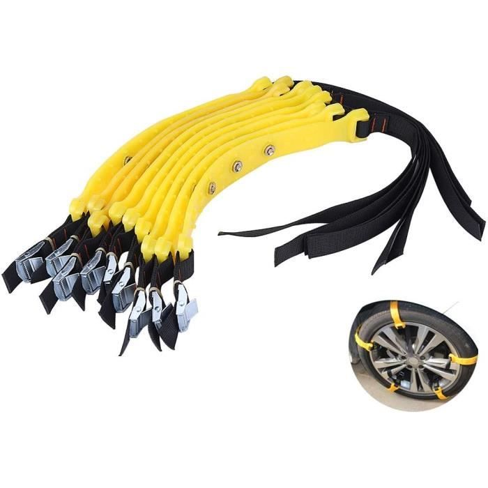 Attaches Antidérapantes Pneus Lot De 10 Chaînes à Neige Universelles Antidérapantes Pour Voiture, Suv, Camion, Largeur De Pneu Chaînes D'urgence Hiver Traction Sécurité
