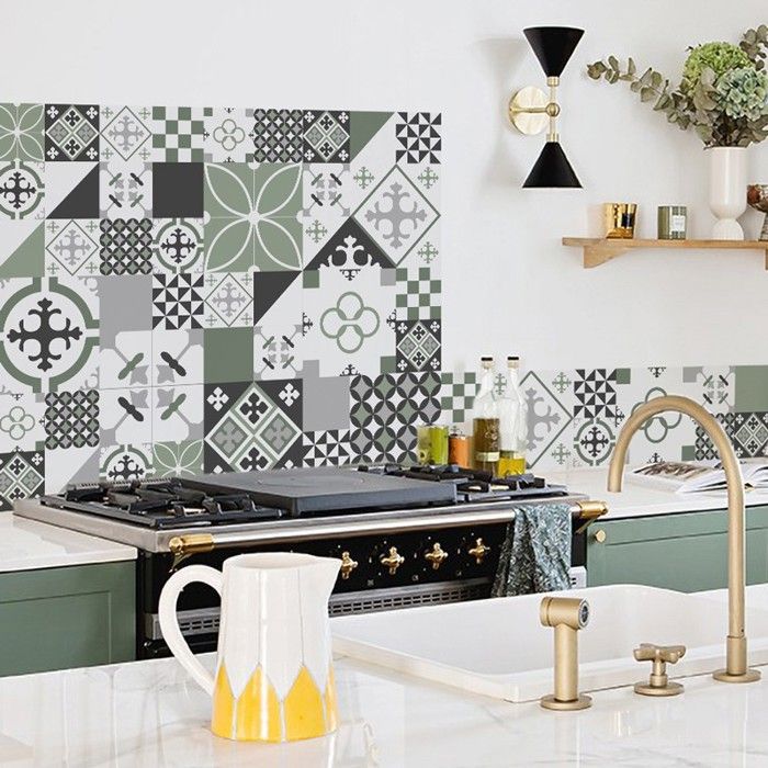 Crédence De Cuisine En Aluminium - Motif Marbre Noir Et Or - 70x50 Cm, Résistante à La Chaleur - 5