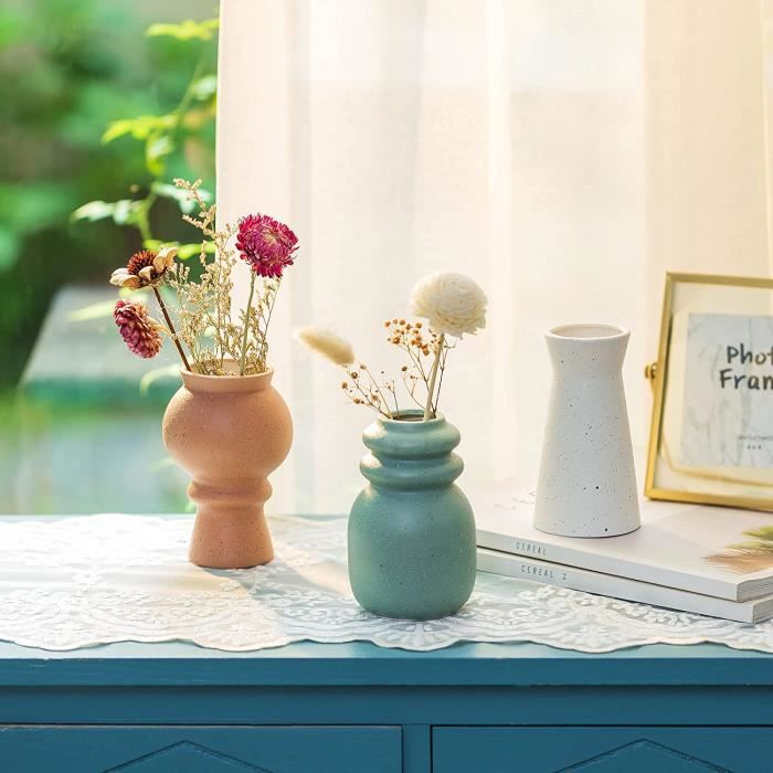 Petit Vase En Céramique Vintage - Occasion - Fabriqué En France - Sans Marque