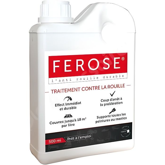 Ferose - Convertisseur de rouille - Traitement contre la rouille - 500 ml