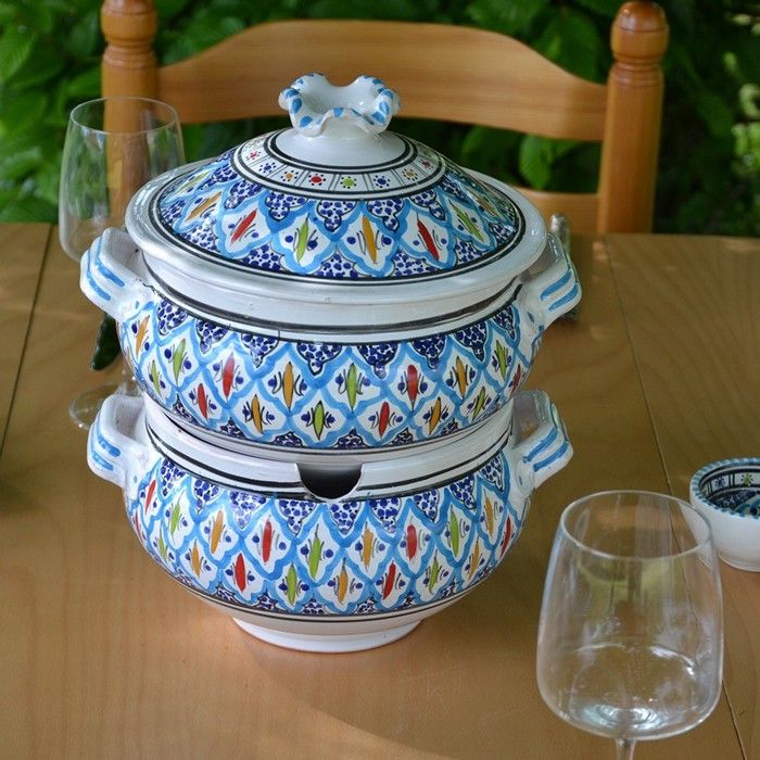 Couscoussier Bakir turquoise - Grand modèle