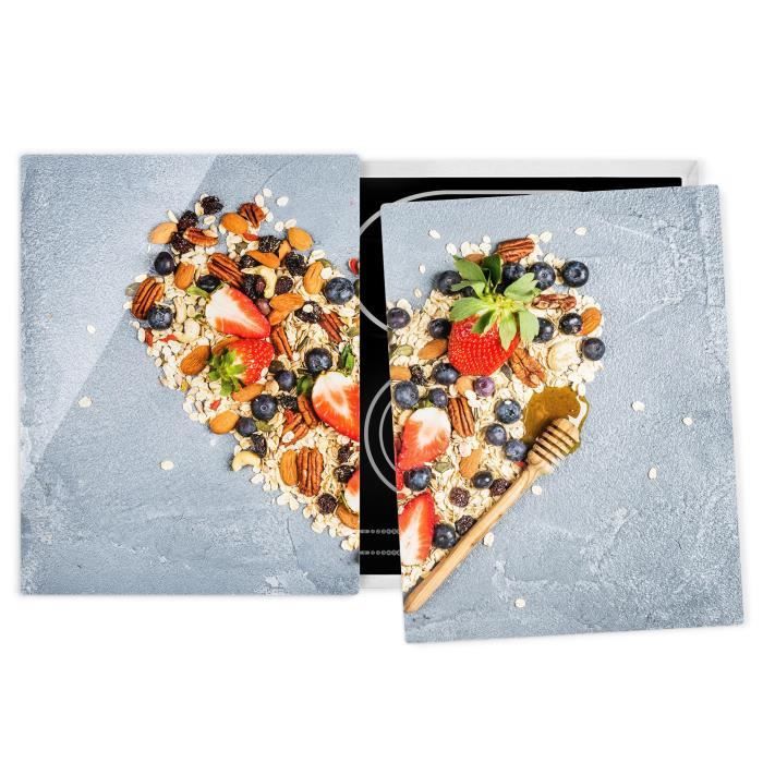 Protege Plaque De Cuisson Personnalisé Couvre Plaque De Cuisson Cereal Heart 52x80cm Protege Plaque