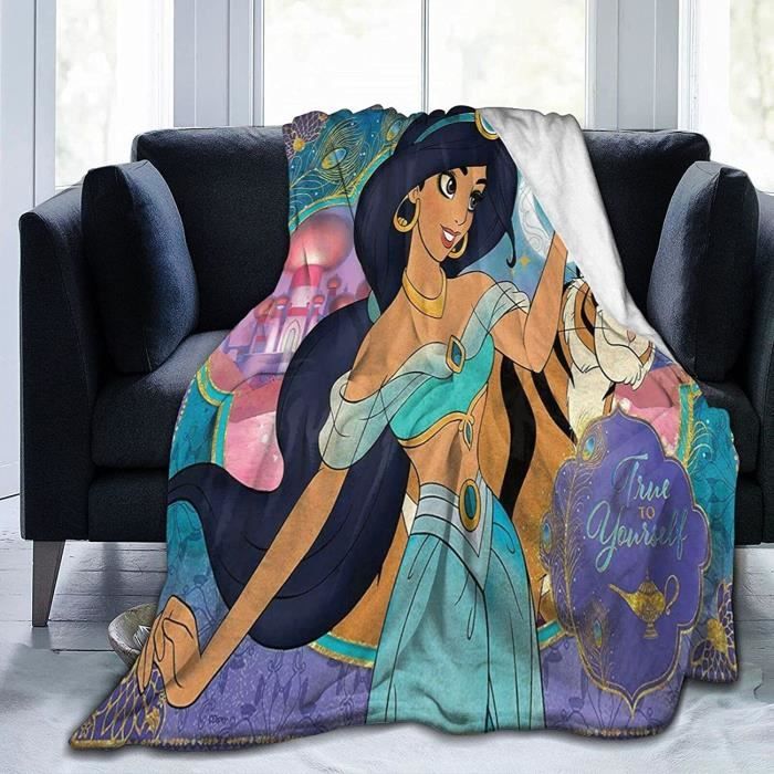 Couverture Disney Aladdin Moments, jetés en flanelle en peluche pour canapé  et lit, couverture TV ré 125cm*100cm [2255] - Cdiscount Maison
