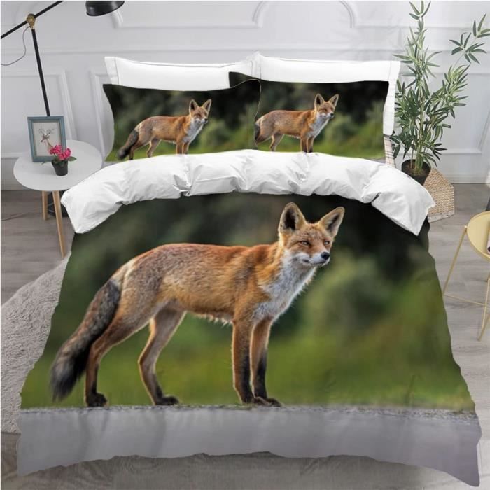 Housse de couette - Petit Prince Et Renard 3D - Blanc - 140x200cm