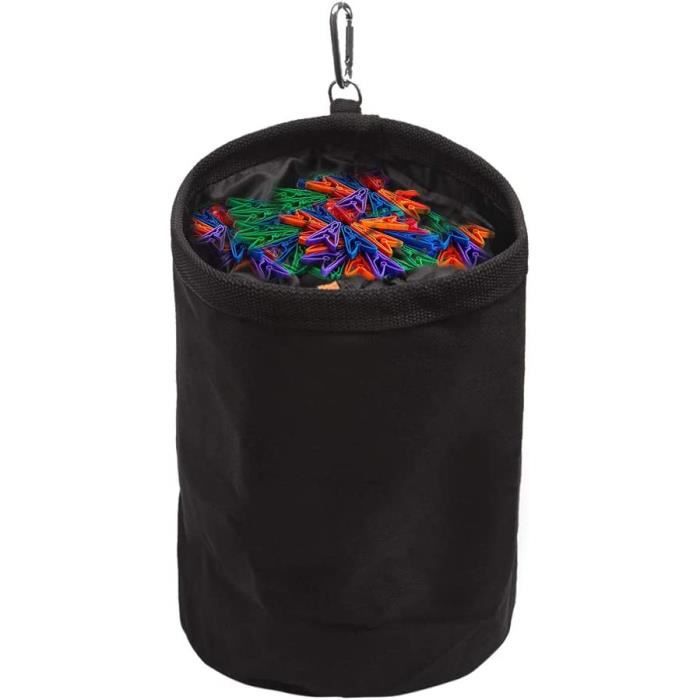 Sac à Pinces à Linge Portable Avec Support Acier Inoxydable 304 - Rotation 360° - Grand Format