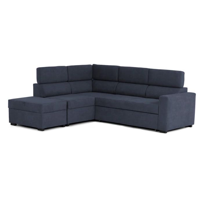 Canapé d'angle 4 places Bleu Contemporain Confort
