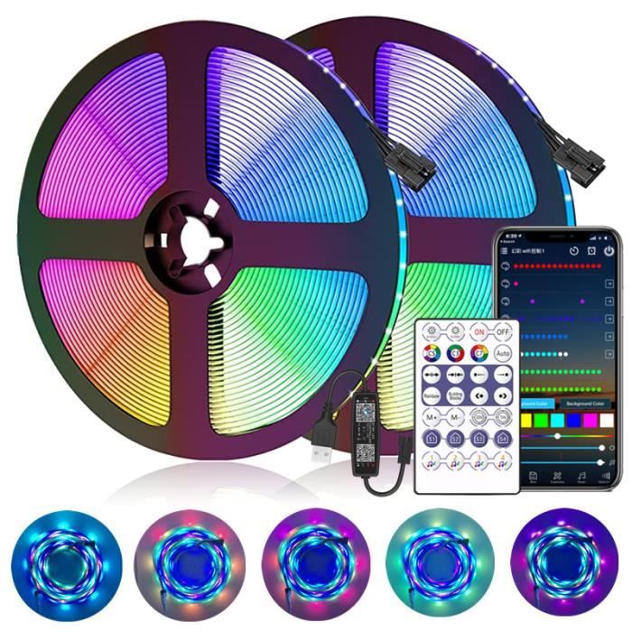 Bande Lumineuse LED Pour PC, Bande LED Magnétique De 40 Cm Pour Cartes Mères, 5 V ARGB Aura Sync Personnalisable, Décoration De Châssis D'ordinateur