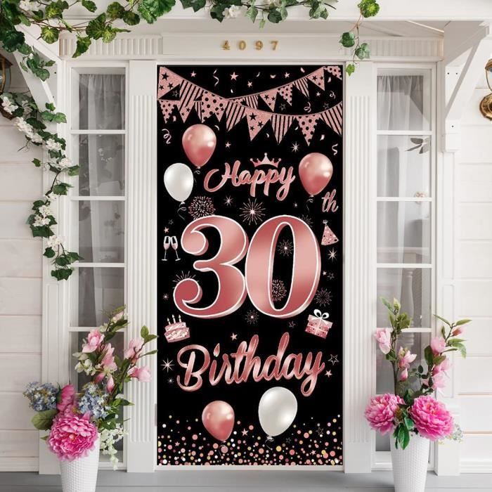 30 Anniversaire 30 Ans Deco Anniversaire 30 Ans Femme Banniere Decoration 30 Rosa Or Joyeux Anniversaire Bannier Deco 30 Ans Anniver Cdiscount Maison