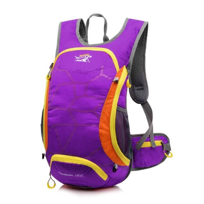 Outplea Sac à Dos Vélo 15L Léger Imperméable - Homme Femme Pour VTT, Randonnée, Course, Moto Et Ski