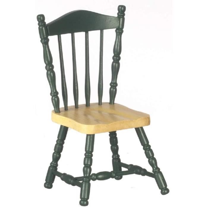 Melody Jane Maison De Poupees Miniature Meubles De Salle A Manger Cuisine Classique Chene Vert Cote Chaise Achat Vente Peluche Cdiscount