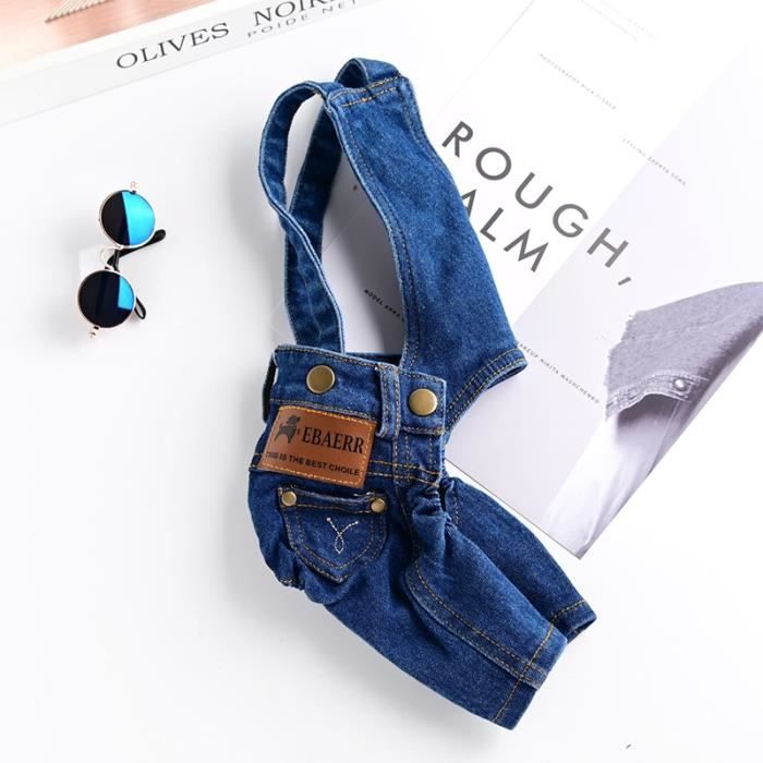 Blue S Combinaison en Jean pour chien v tement pour animaux de