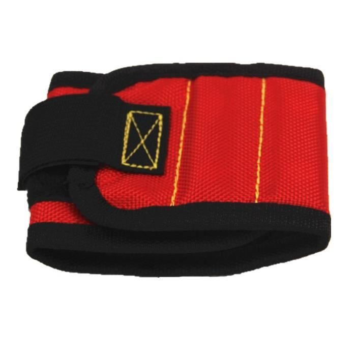 Bracelet Manchette Large En Cuir Rouge Rétro - Force Poignet Déco Style Rock Vintage